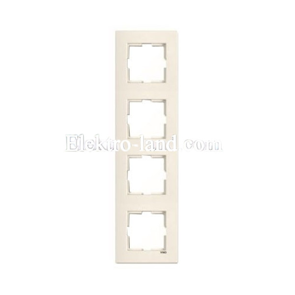 Рамка четверная вертикальная крем VIKO MERIDIAN 90979034-WH
